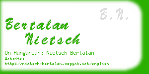 bertalan nietsch business card